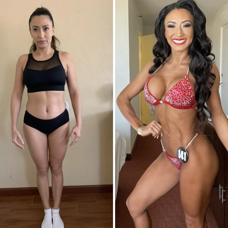 Woman posing before & after11