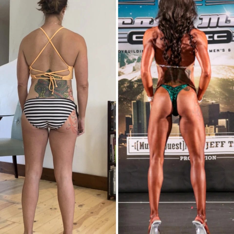 Woman posing before & after20