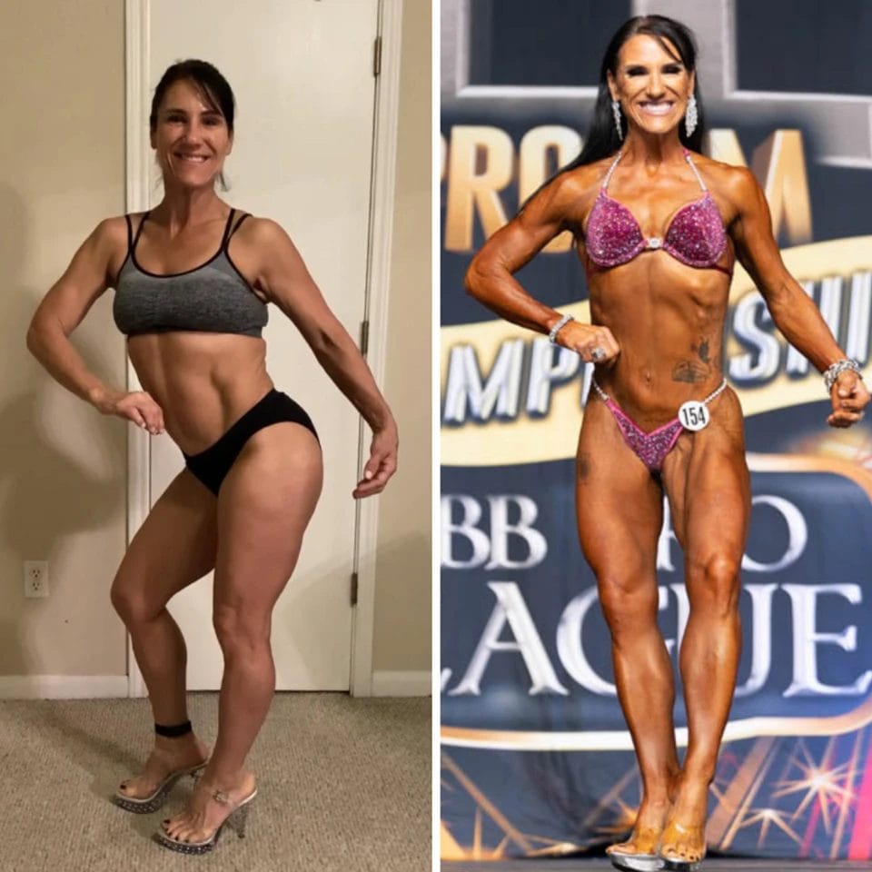 Woman posing before & after23