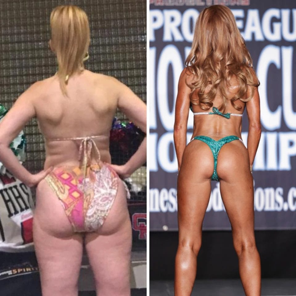 Woman posing before & after48