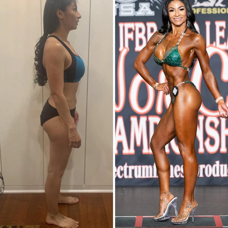 Woman posing before & after5
